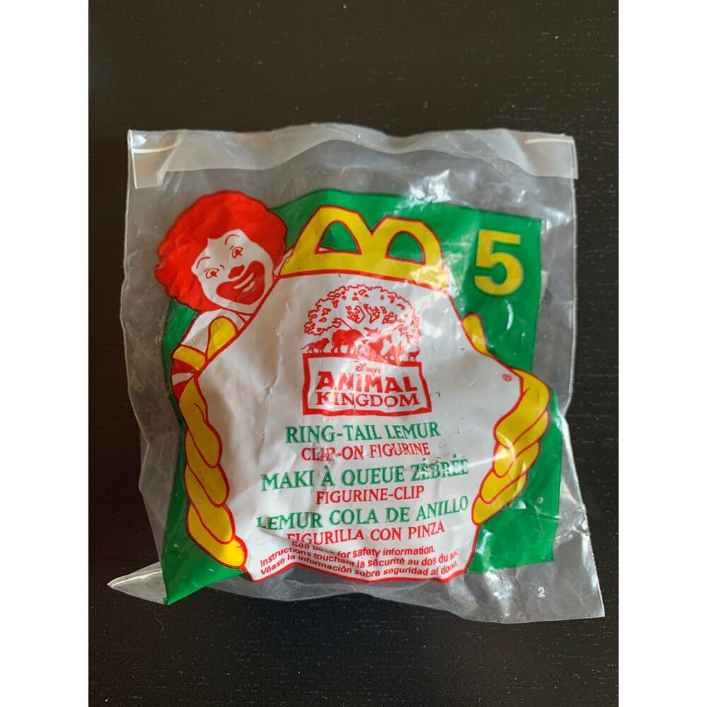 Ring-Tail Lemur Disney Animal Kingdom Vintage McDonald's Toy 1997